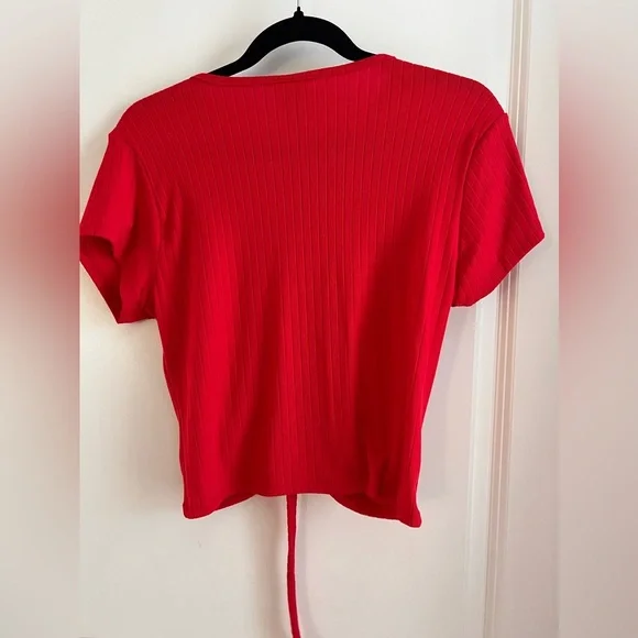 Rue 21 red scrunch crop top size large (red) (NWT) - Picture 4 of 4